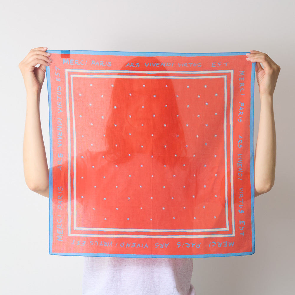 Merci - Bandana Ars Vivendi Virtus Est - Rouge & Bleu