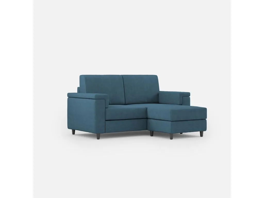 Sofá Francomuebleses mediano de 2 plazas (dos plazas de 70 cm) puf dimensiones exteriores L.168 P.145 color Francomuebleses