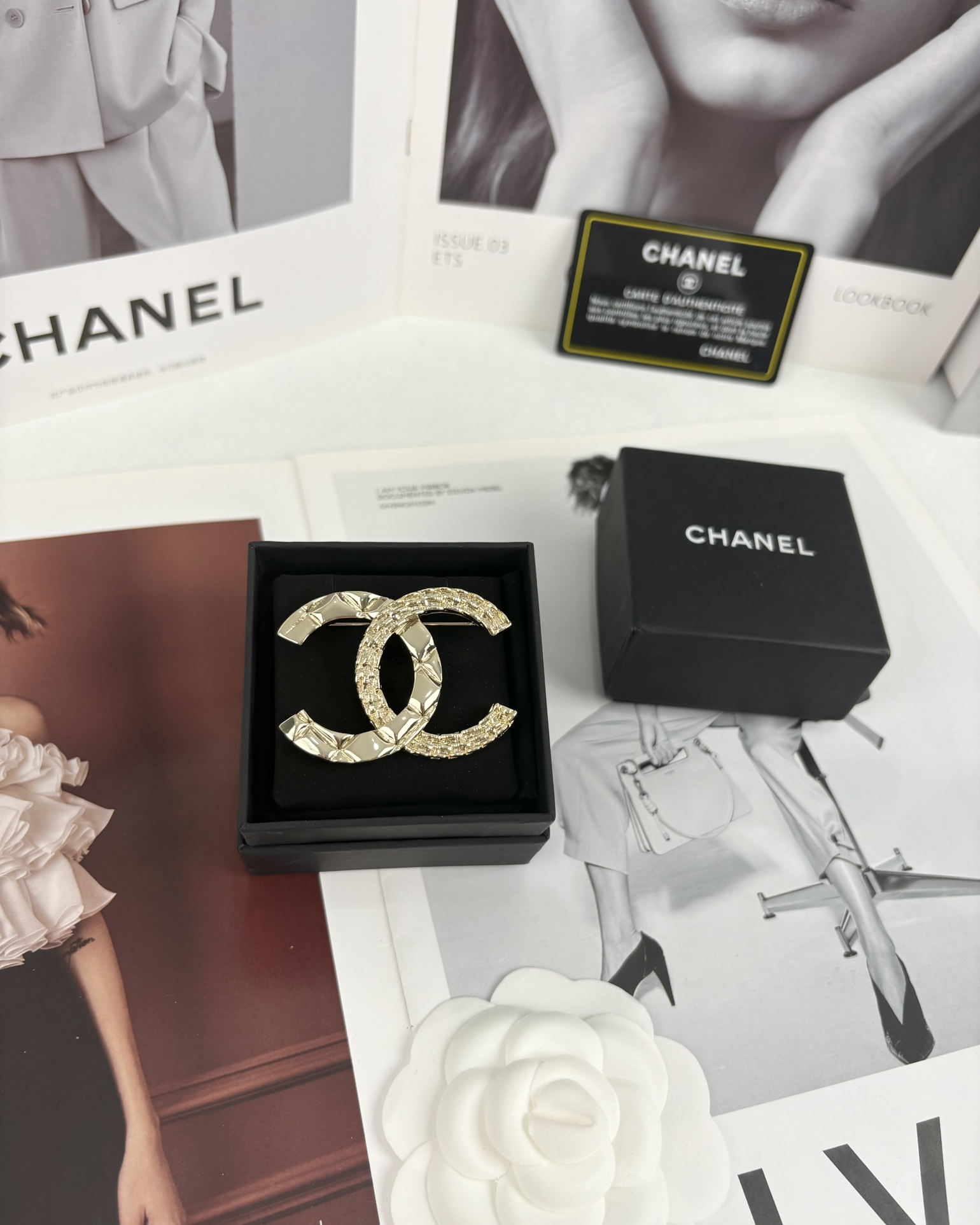Chanel Light Gold Classic CC Brooch - Original Replica Club