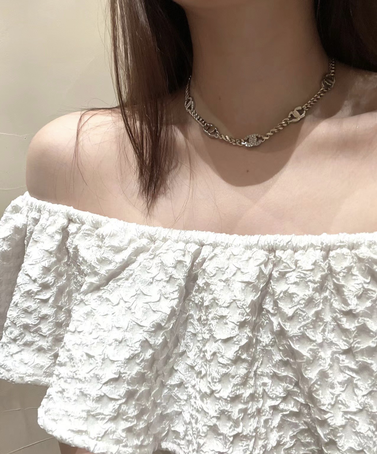Chanel Classic Flat O Chain Bracelet Choker Necklace - Original Replica Club