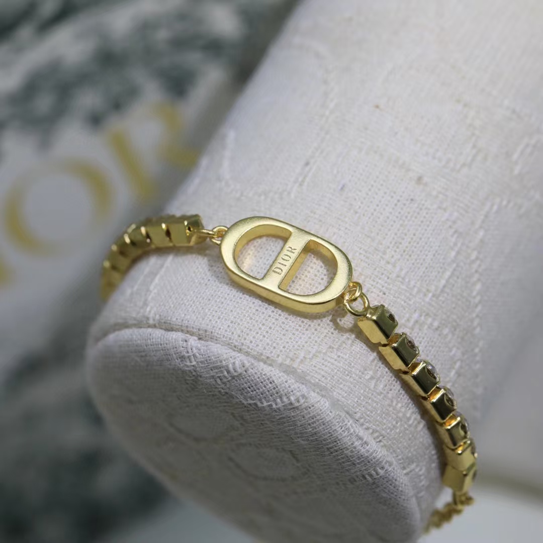 Dior Rhinestone CD Bracelet - Original Replica Club
