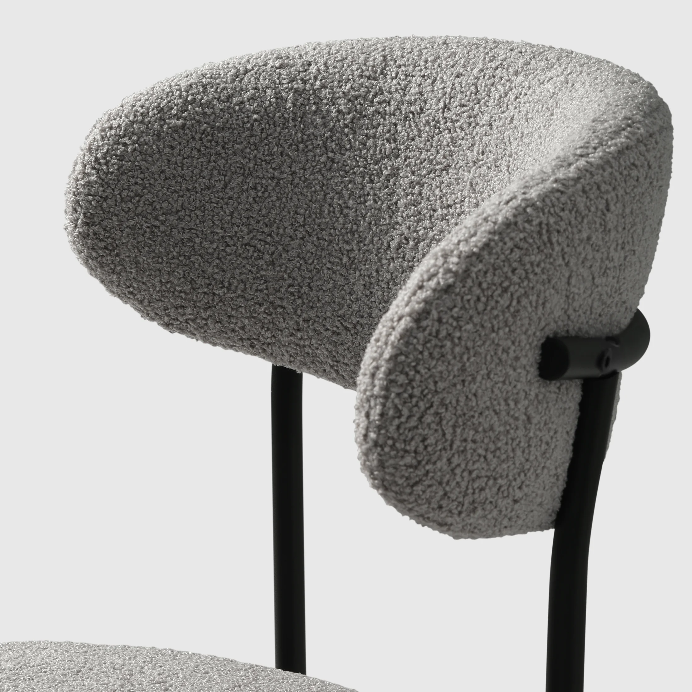 WestinTrends Alexandria Mid-Century Modern Upholstered Sherpa Round Dining Chairs (Set of 4), Sunset Gold - Image 27