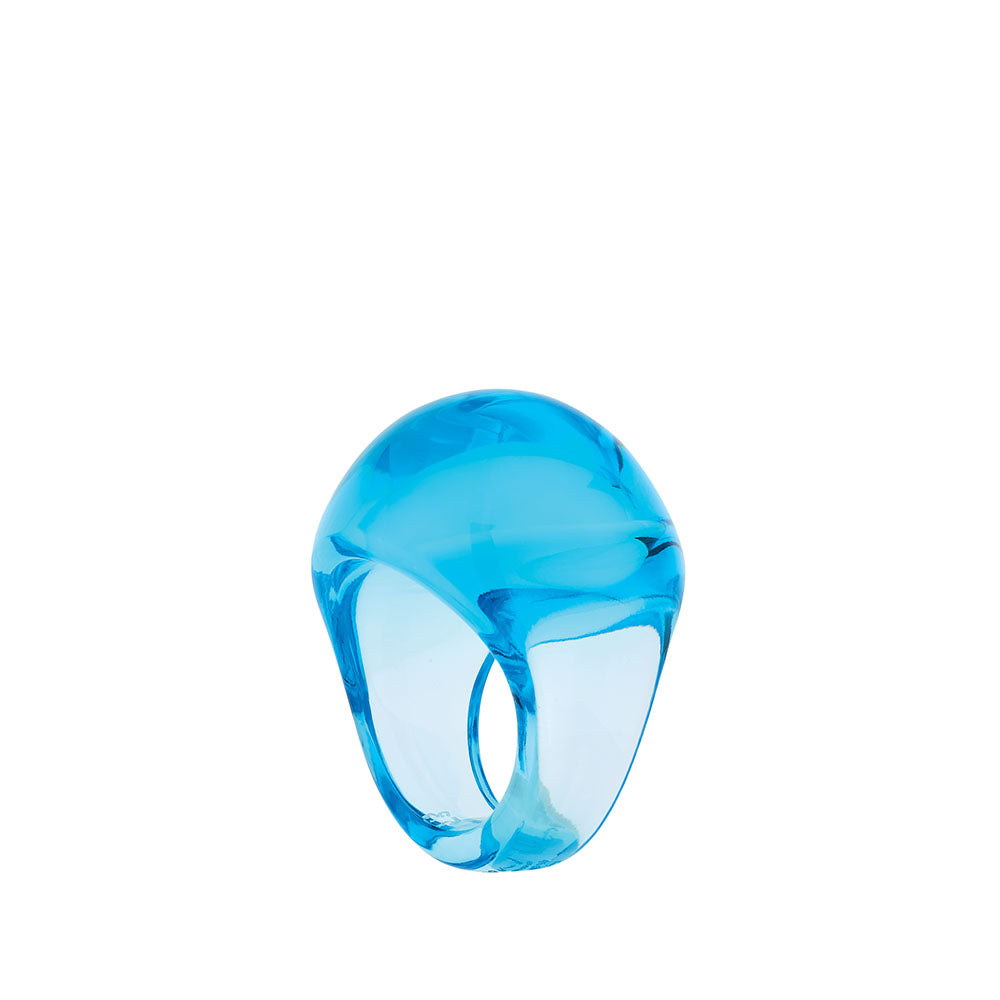 BAGUE CABOCHON - CRISTAL BLEU CLAIR