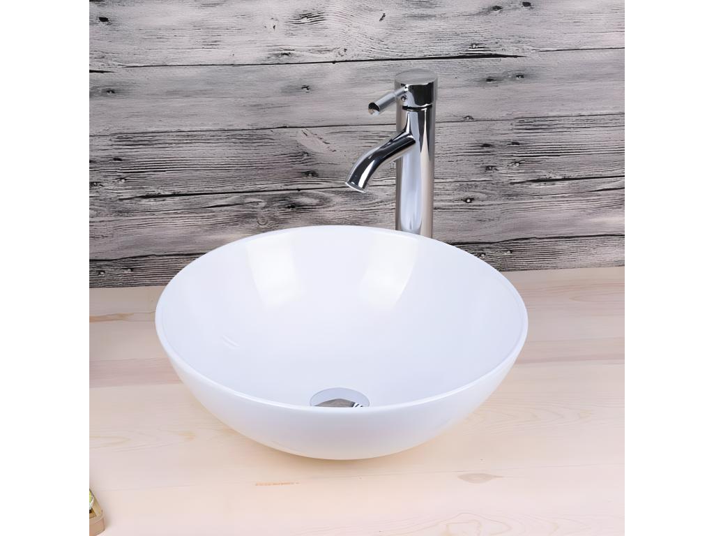 Lavabo sobre encimera cerámico PADOVA Ø40 cm Laocacasas brillo