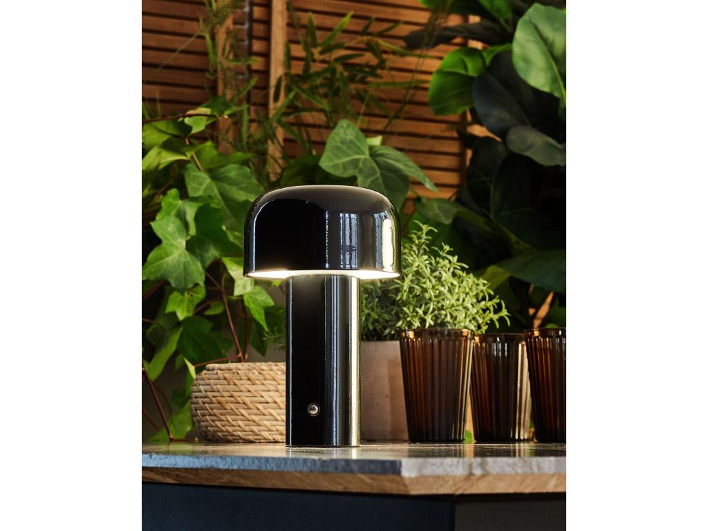 Lámpara de mesa inalámbrica BESOS LED Metal Negro