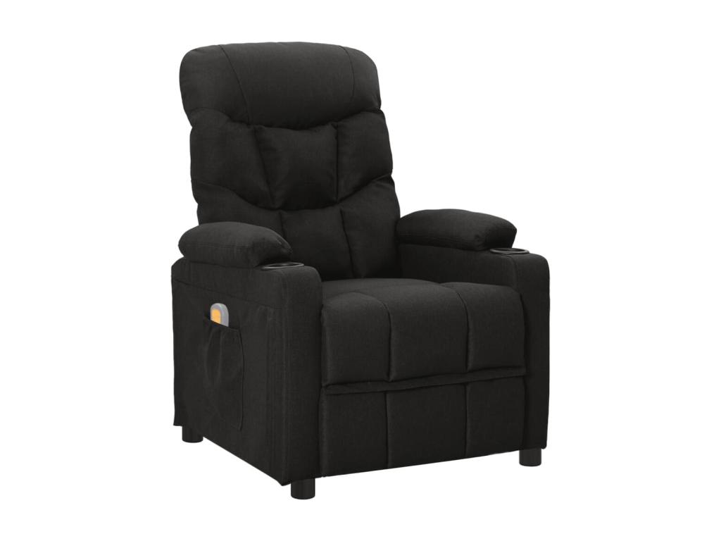 Sillón de masaje de tela negro