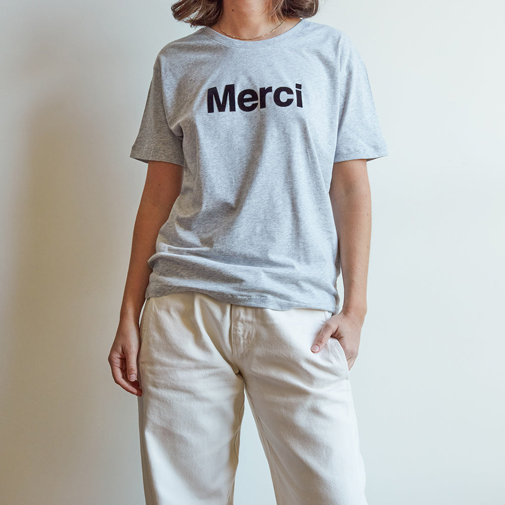 Merci - T-shirt logo Merci - Gris