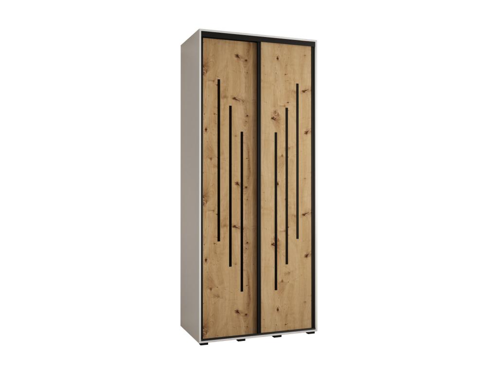ARMARIO Abodeia 8 DE PUERTAS CORREDERAS 235 - 2/110/60 2 puertas Blanco/Artisan/Negro