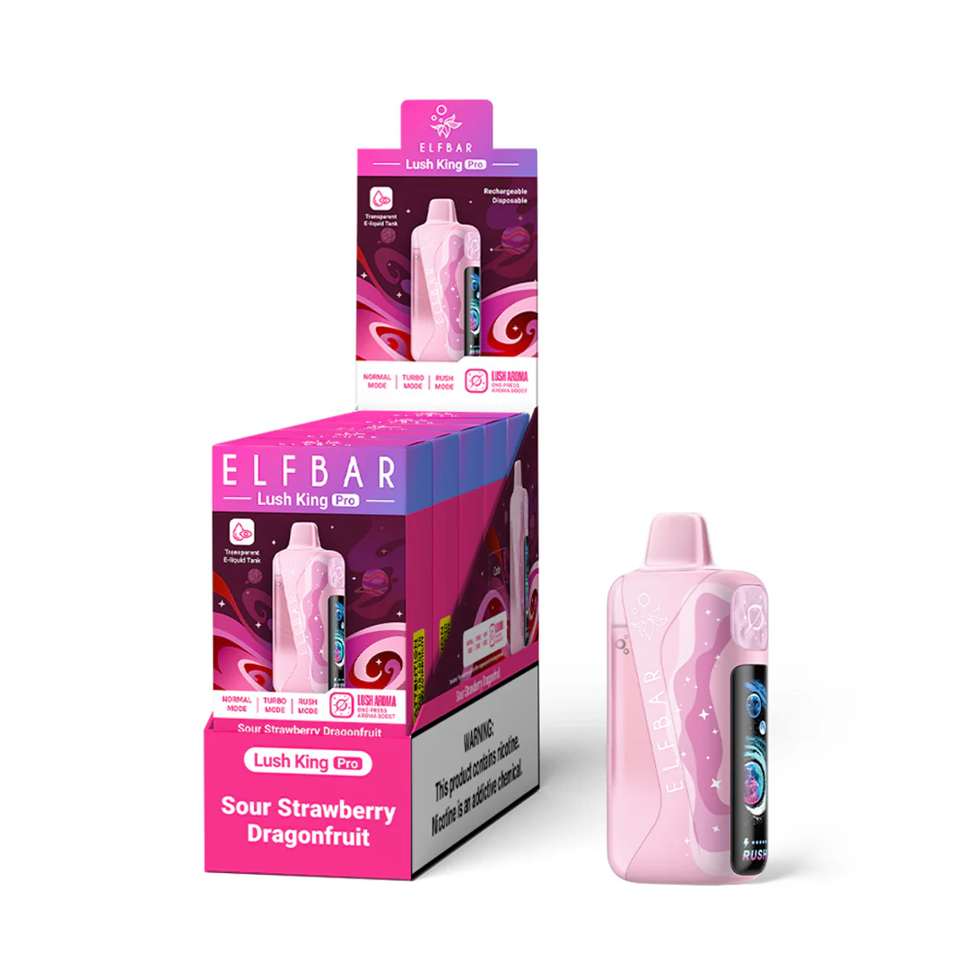 ELFBAR Lush King Pro ladattava kertakäyttöinen sähkötupakka (kaikki maut)