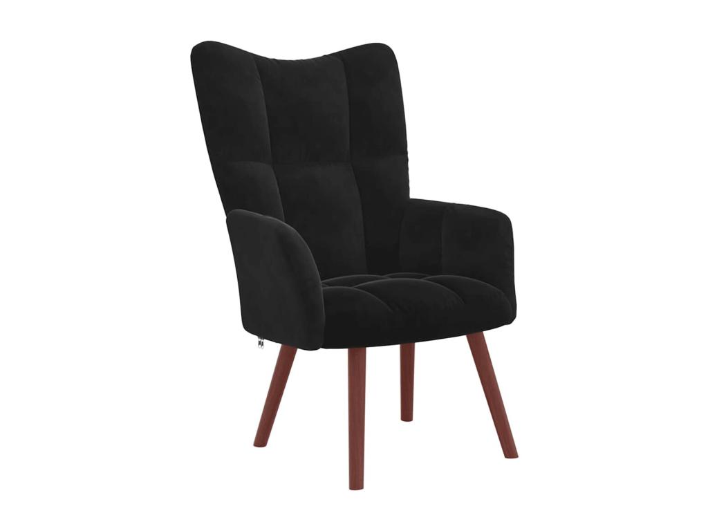 Sillón de relax de terciopelo negro