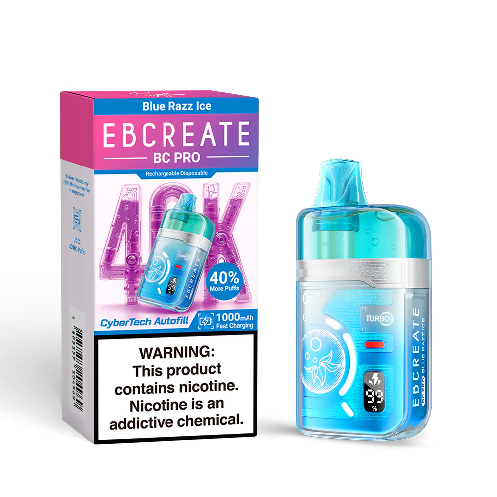 EBCREATE BC PRO ladattava kertakäyttöinen sähkötupakka (kaikki maut)