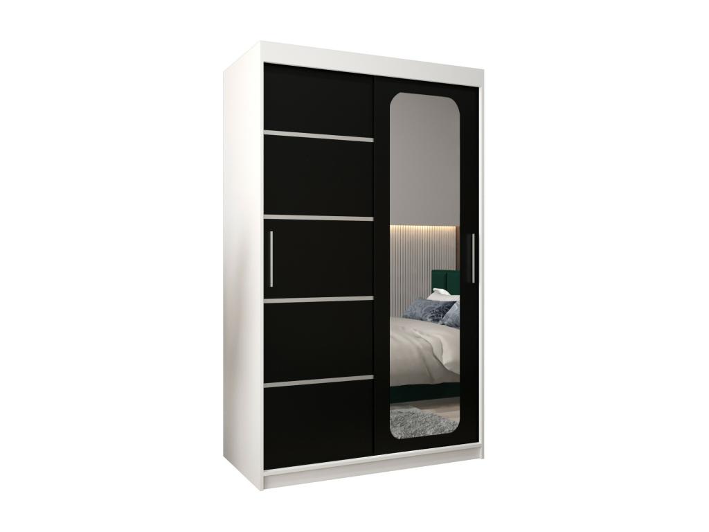ARMARIO Nestleare V2 DE PUERTAS CORREDERAS 200/120/62 2 puertas blanco/negro