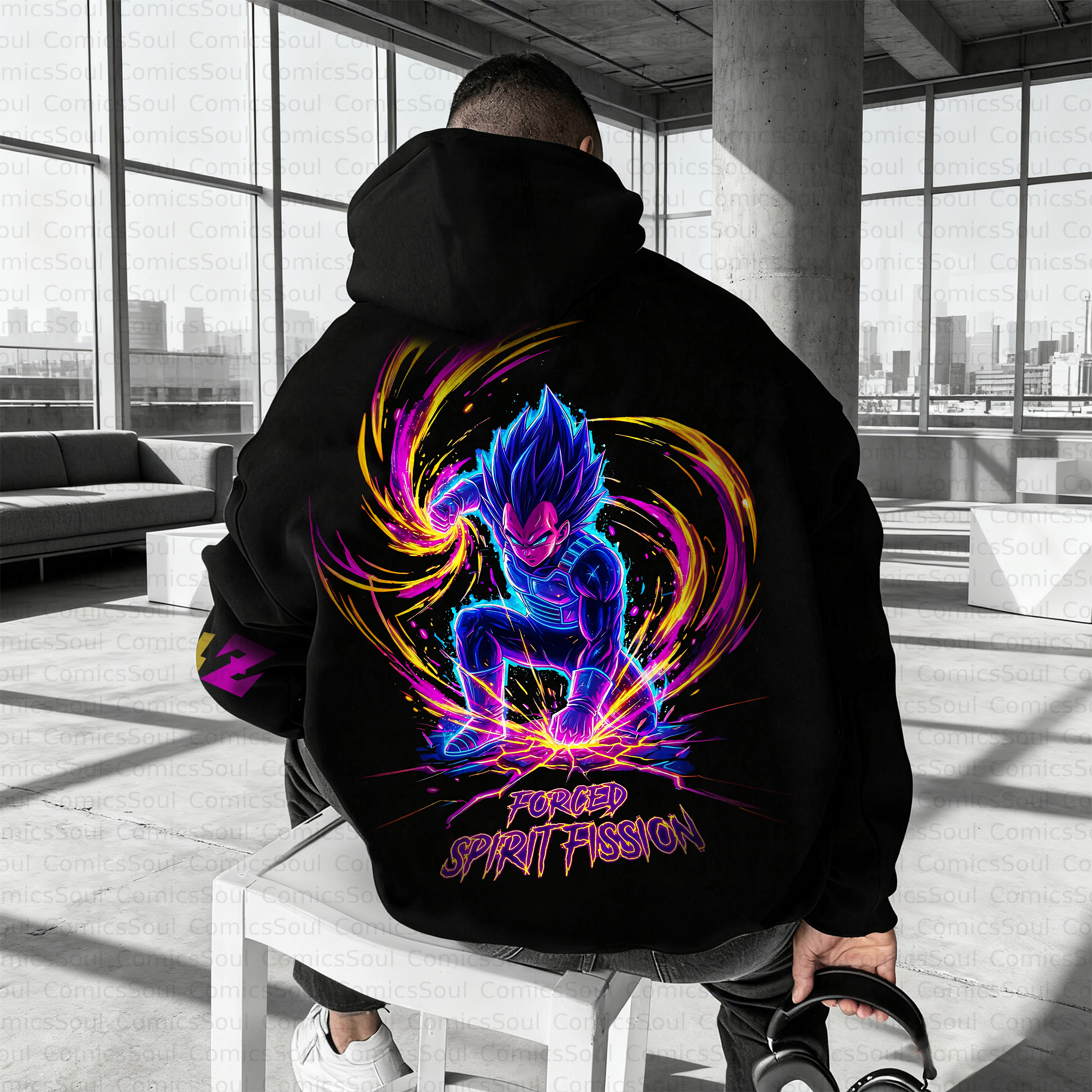 Unisex Anime Inspired Vintage Plush Hoodie