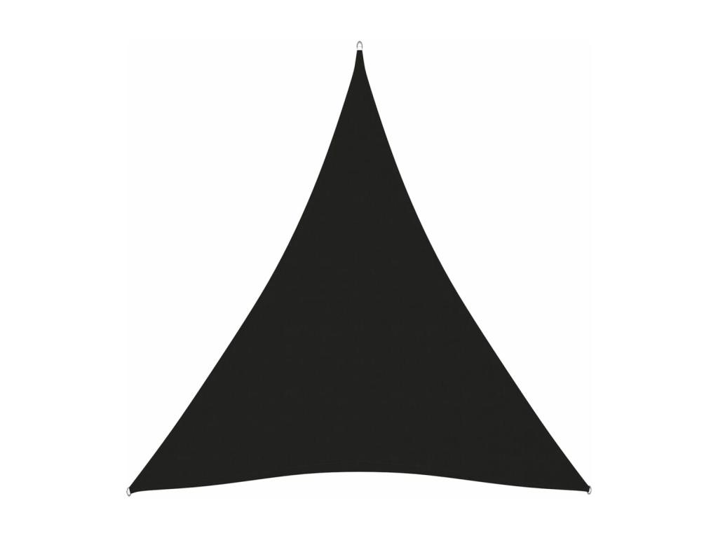 Toldo de vela triangular de tela oxford negro 3x4x4 m