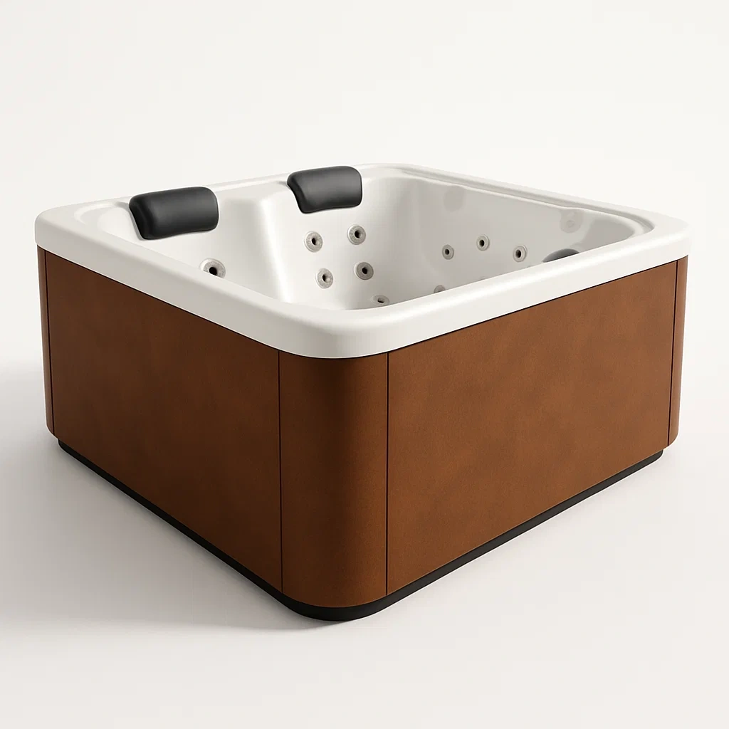 Spas rígidos, 180x180x68 cm, 2 personas, cuadrado, color madera/blanco gatwfef420lc