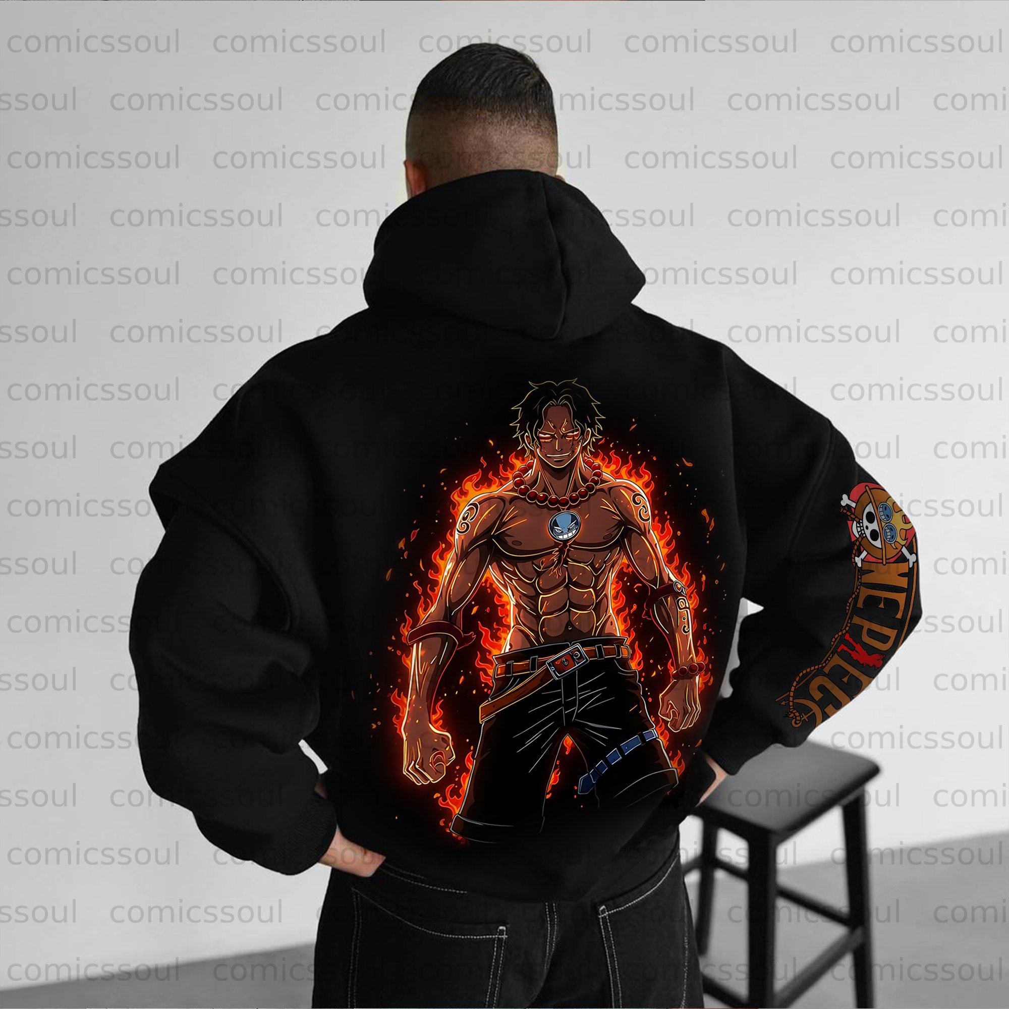 Unisex Anime Graphic Streetwear Vintage Plush Hoodie