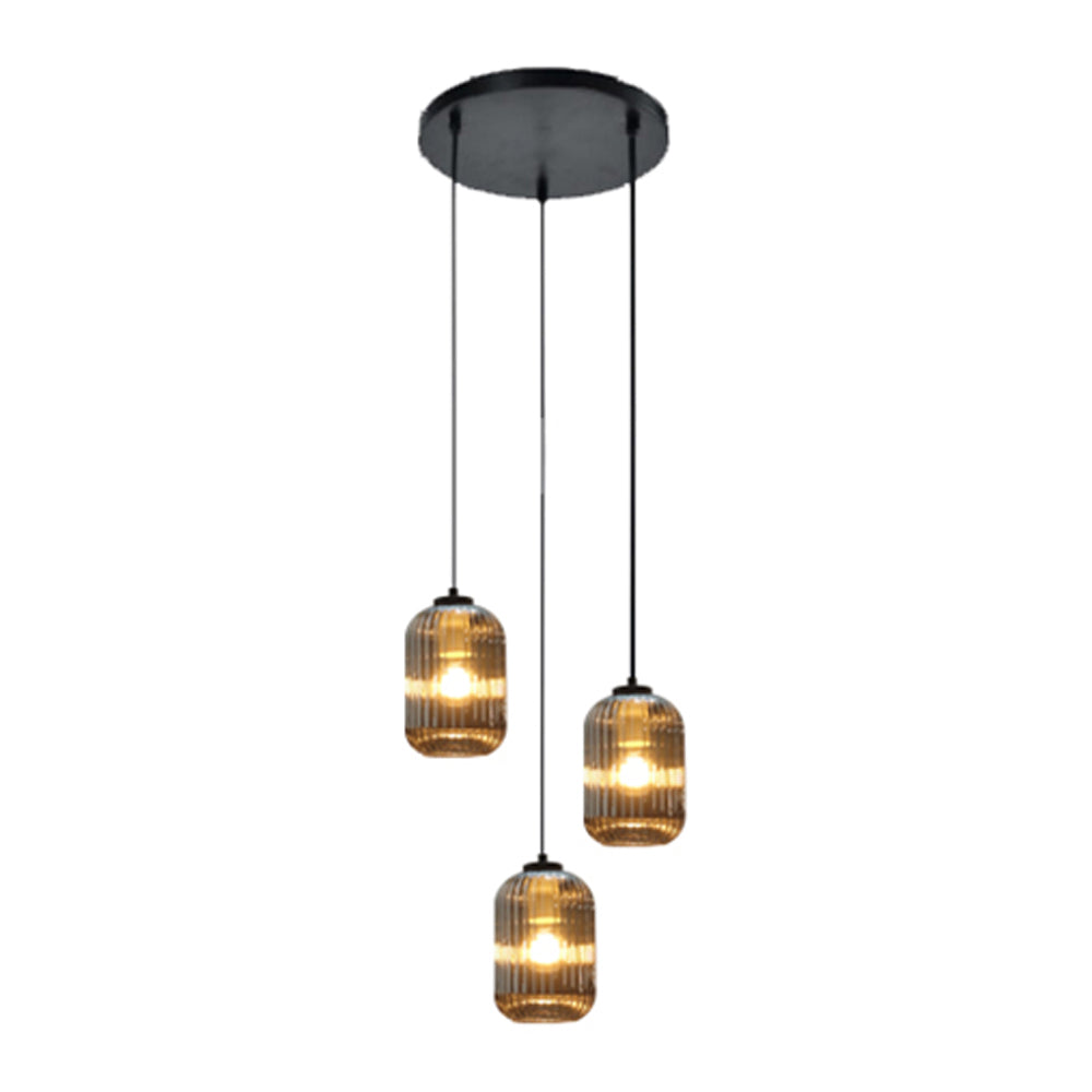 Blokker Ribba Hanglamp - 3 Lichts - Smokey Glas