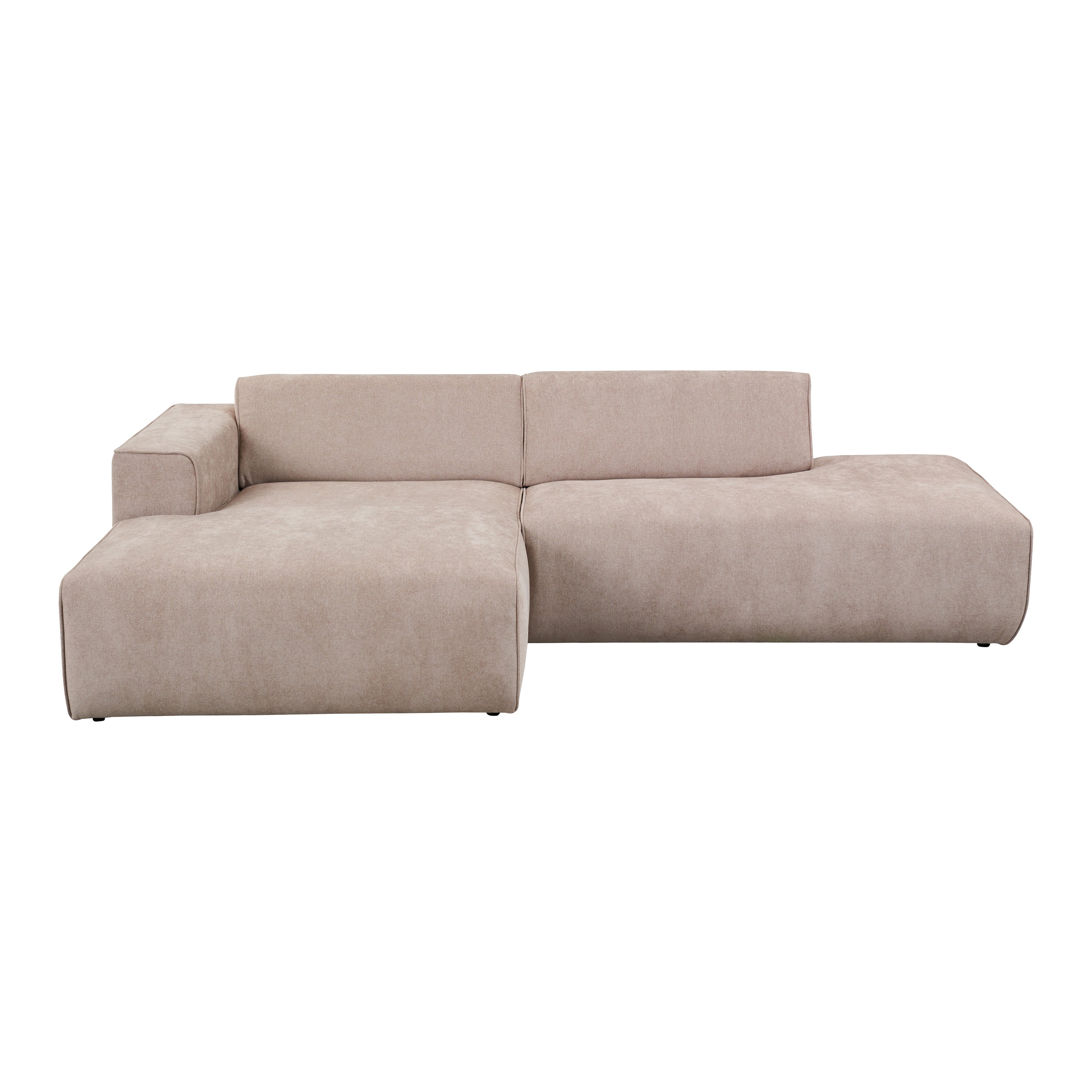 Blokker Stretch Hoekbank met Chaise Longue Links - Beige