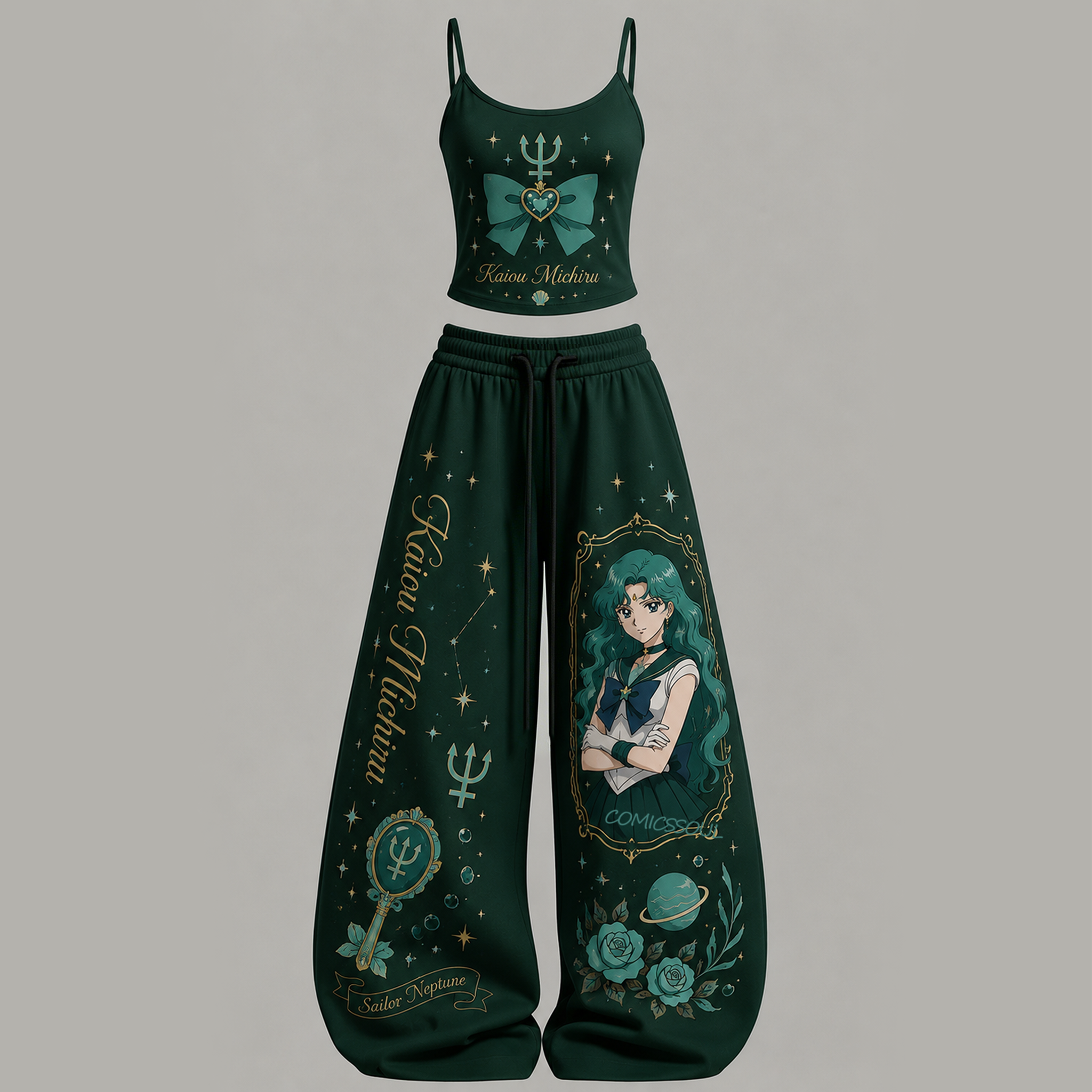 Sailor Moon Top & Elasticated Trousers Two-Piece Set