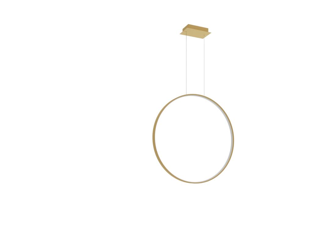 Lámparas colgantes Rio moderno de aluminio - 1 fuentes luminosas - L.78 x A.150 cm - dorado
