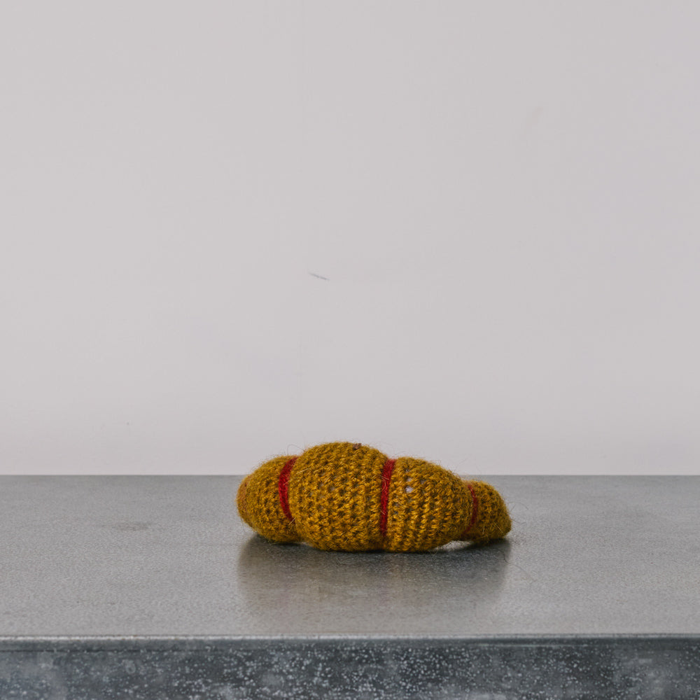 Peluche Merci en tricot - Croissant