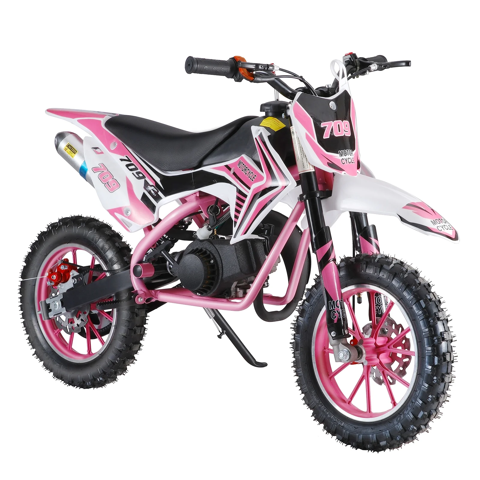 SUSUchens Off Road Mini Motorcycle Kids Dirt Bike Gas Power Motocross Children Pocket Motorbike,49cc 2-Stroke (Pink) - Image 3