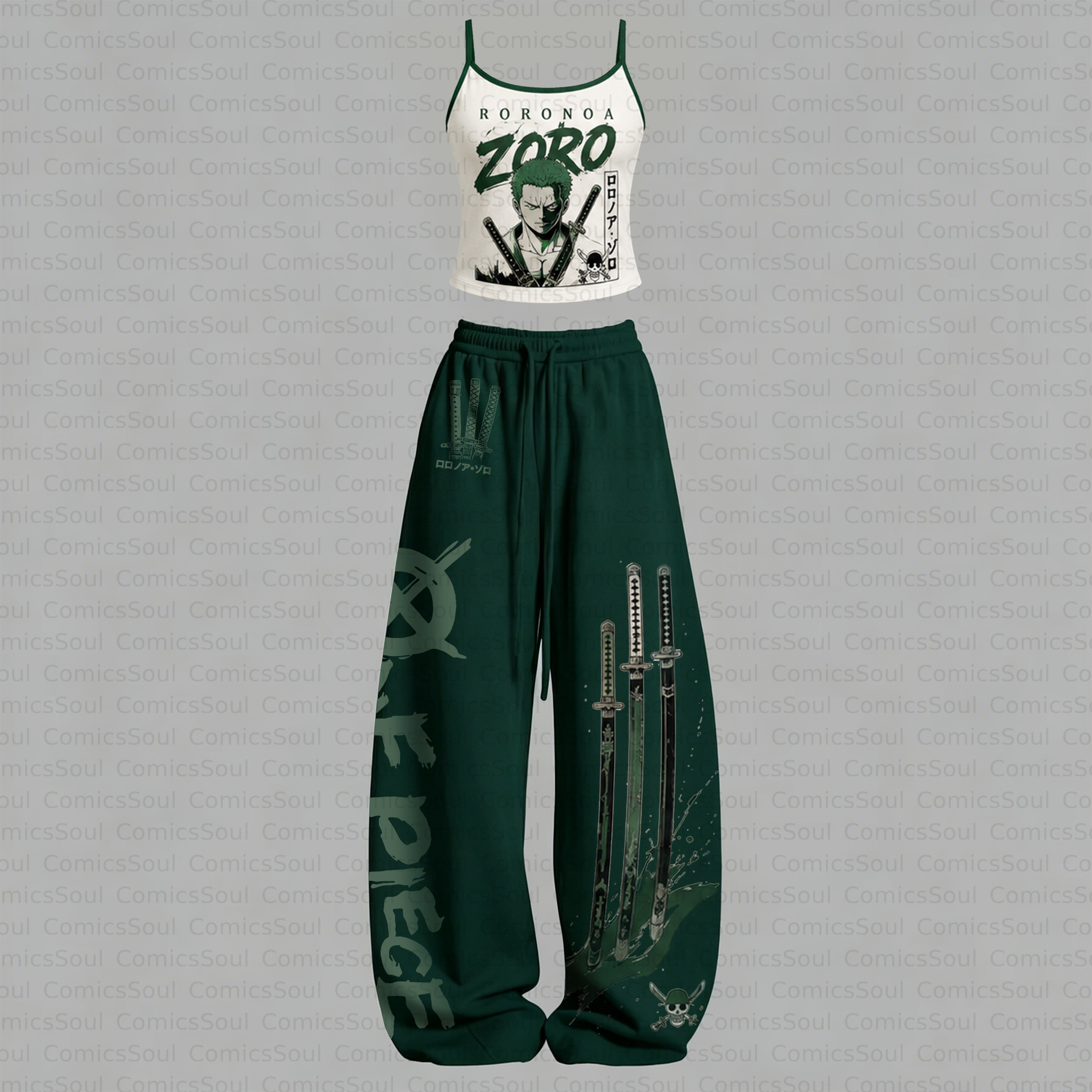 ONE PIECE Top & Elasticated Trousers Two-Piece Set