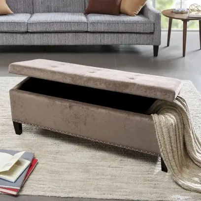 Madison Park Shandra II Tufted Soft Close Storage Bench