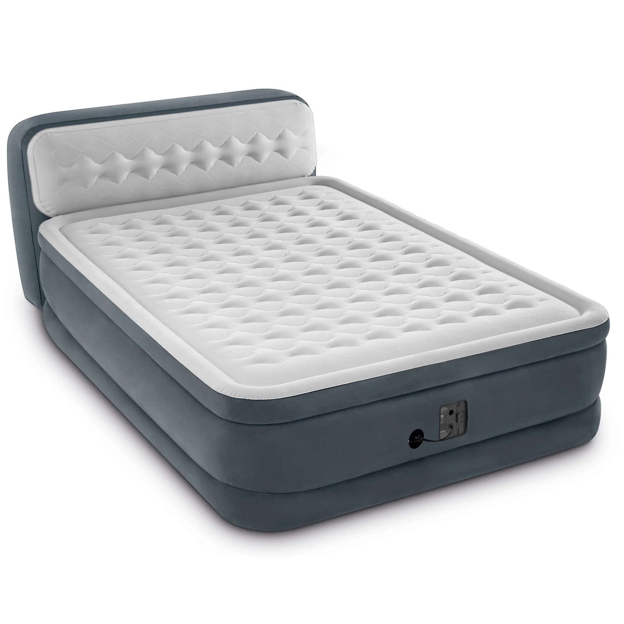Intex Ultra Plush Dura Beam Deluxe Airbed with Built In Pump & Headboard, Queen - Image 2
