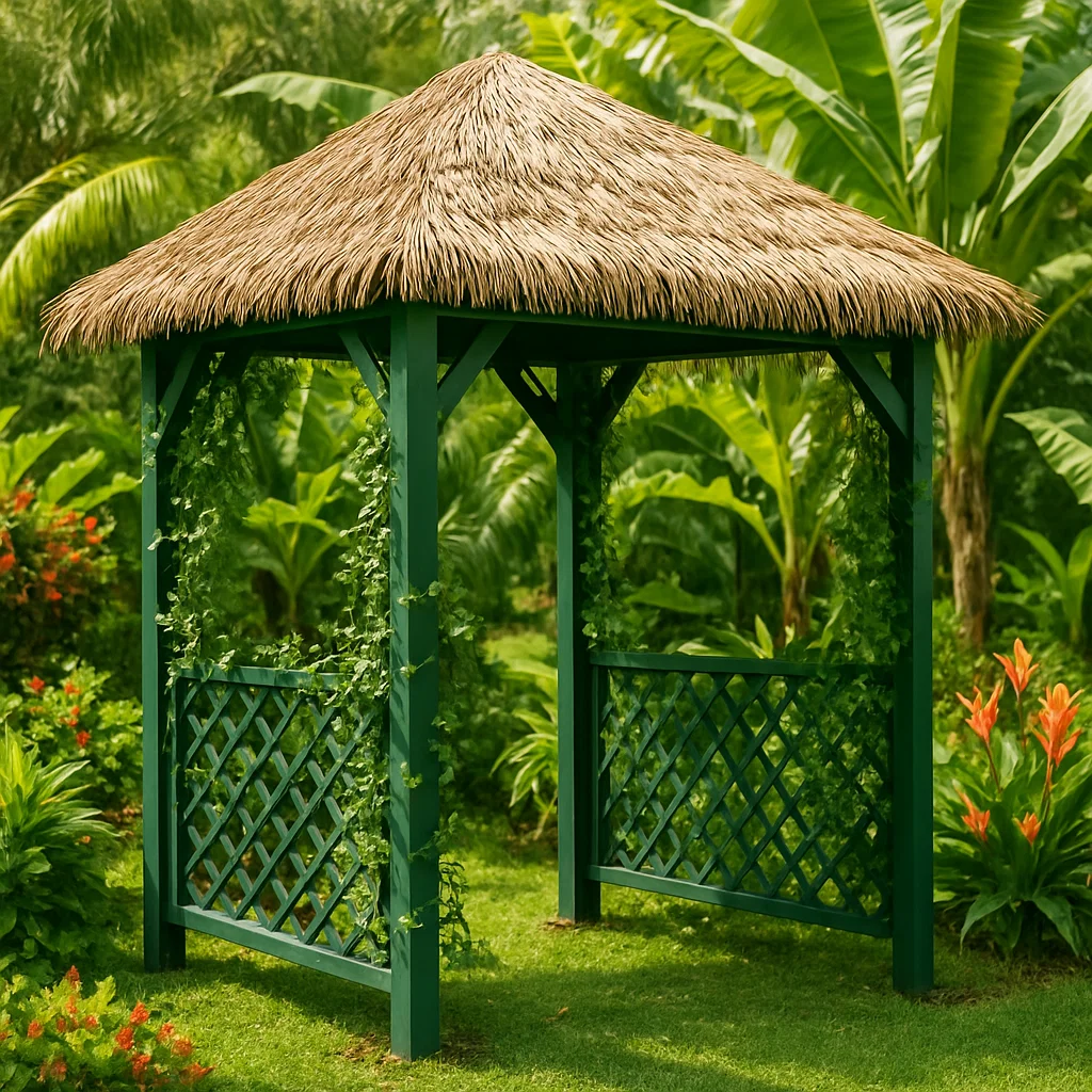 Pabellón de jardín, estructura metálica verde de material resistente para jardín, 300x300x300 cm fcBhFXI275FE