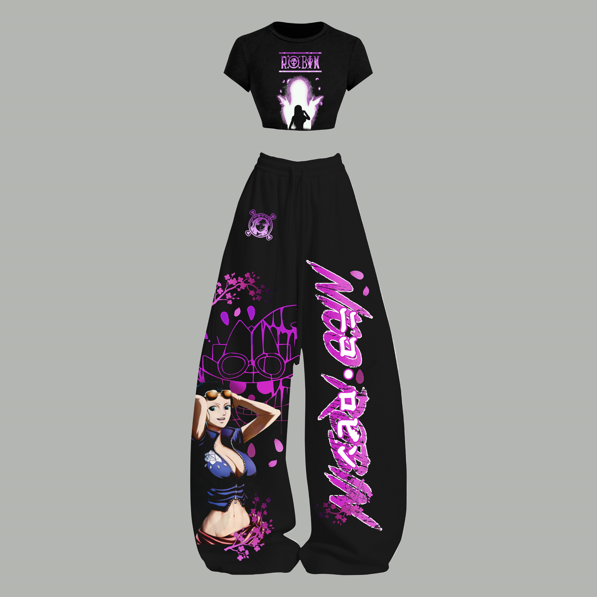 One Piece T-Shirt  & Elasticated Trousers Two-Piece Set