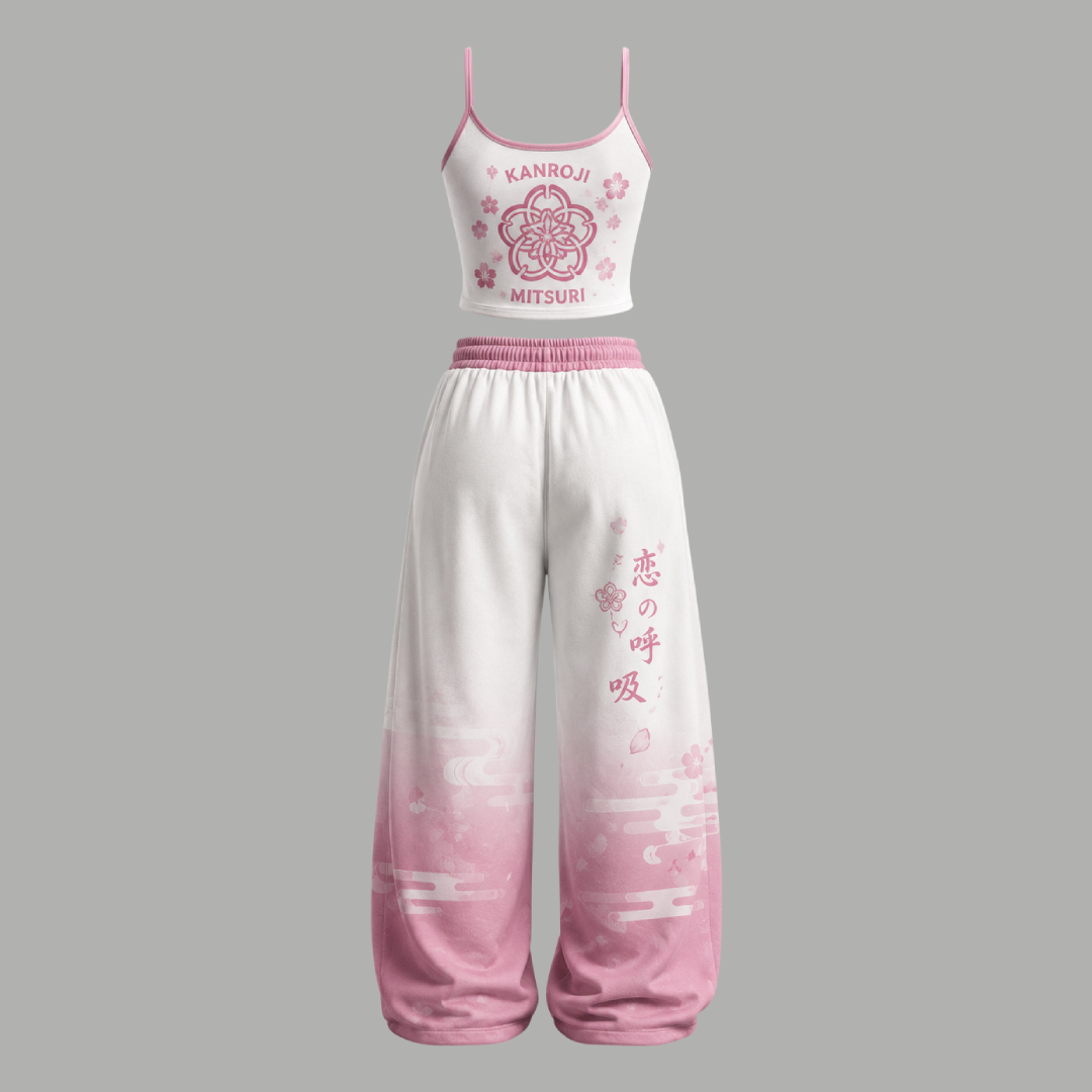 Demon Slayer Top & Elasticated Trousers Two-Piece Set