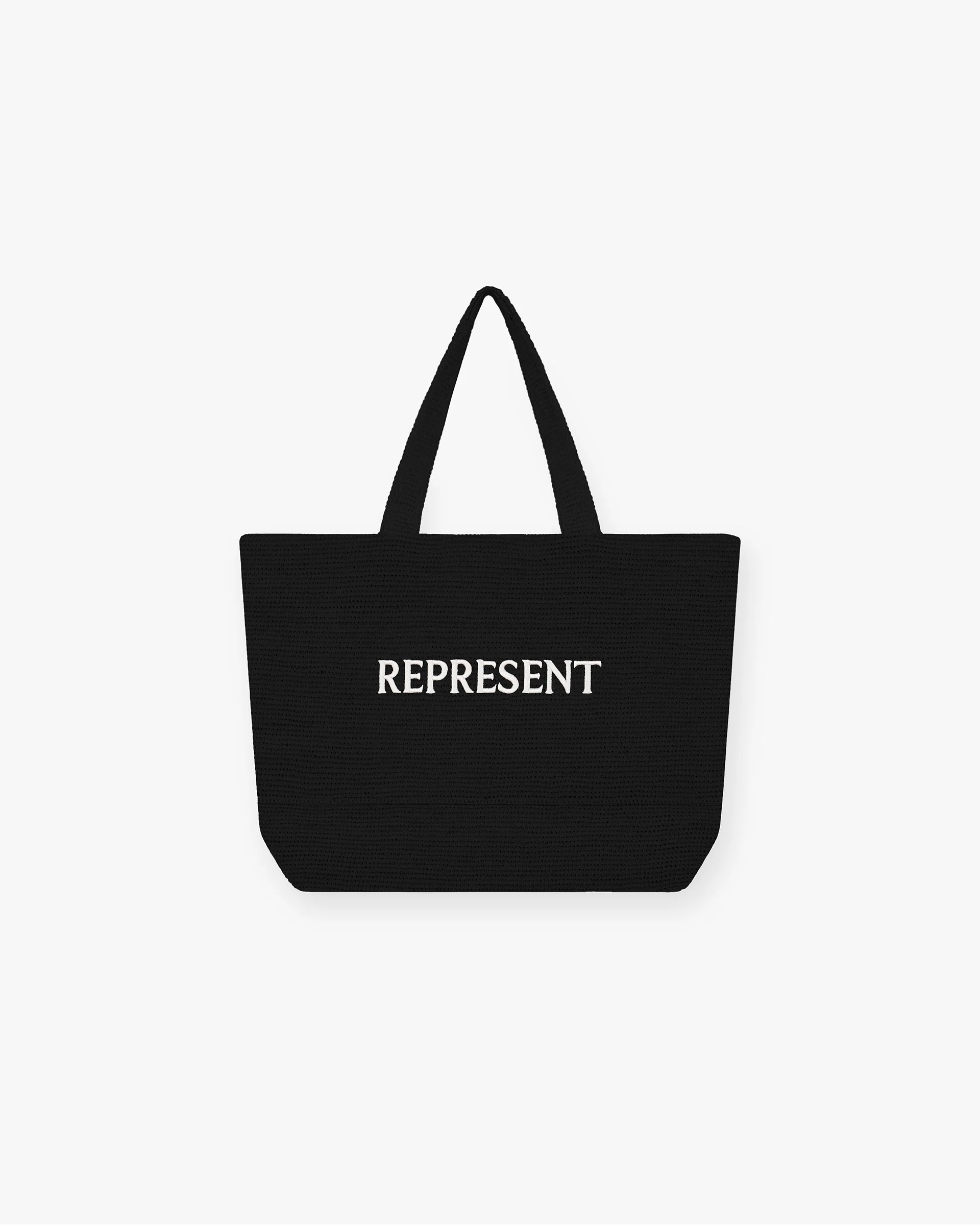 Raffia Tote Bag - Jet Black