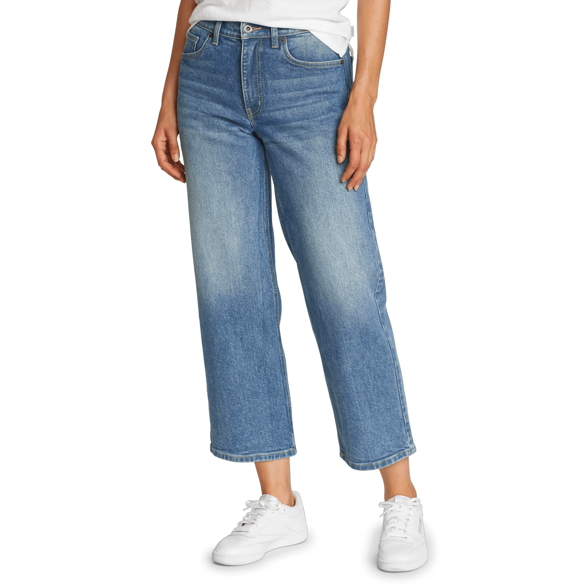 Women's Authentic Everyday High-Rise Cropped Jeans - Eddie Bauer Outlet