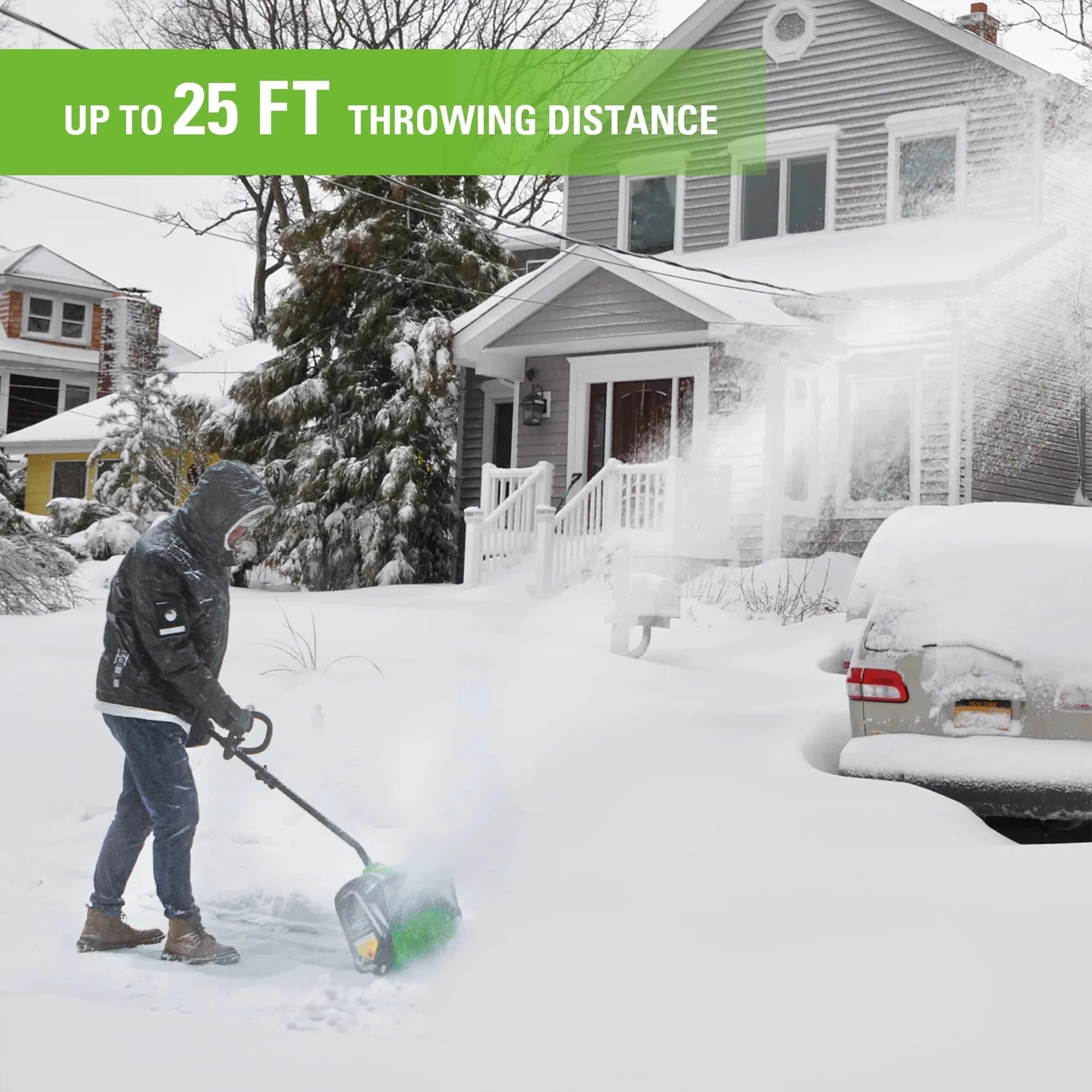 Greenworks 12" 80V Cordless Snow Shovel, Battery Not Included, 2601202