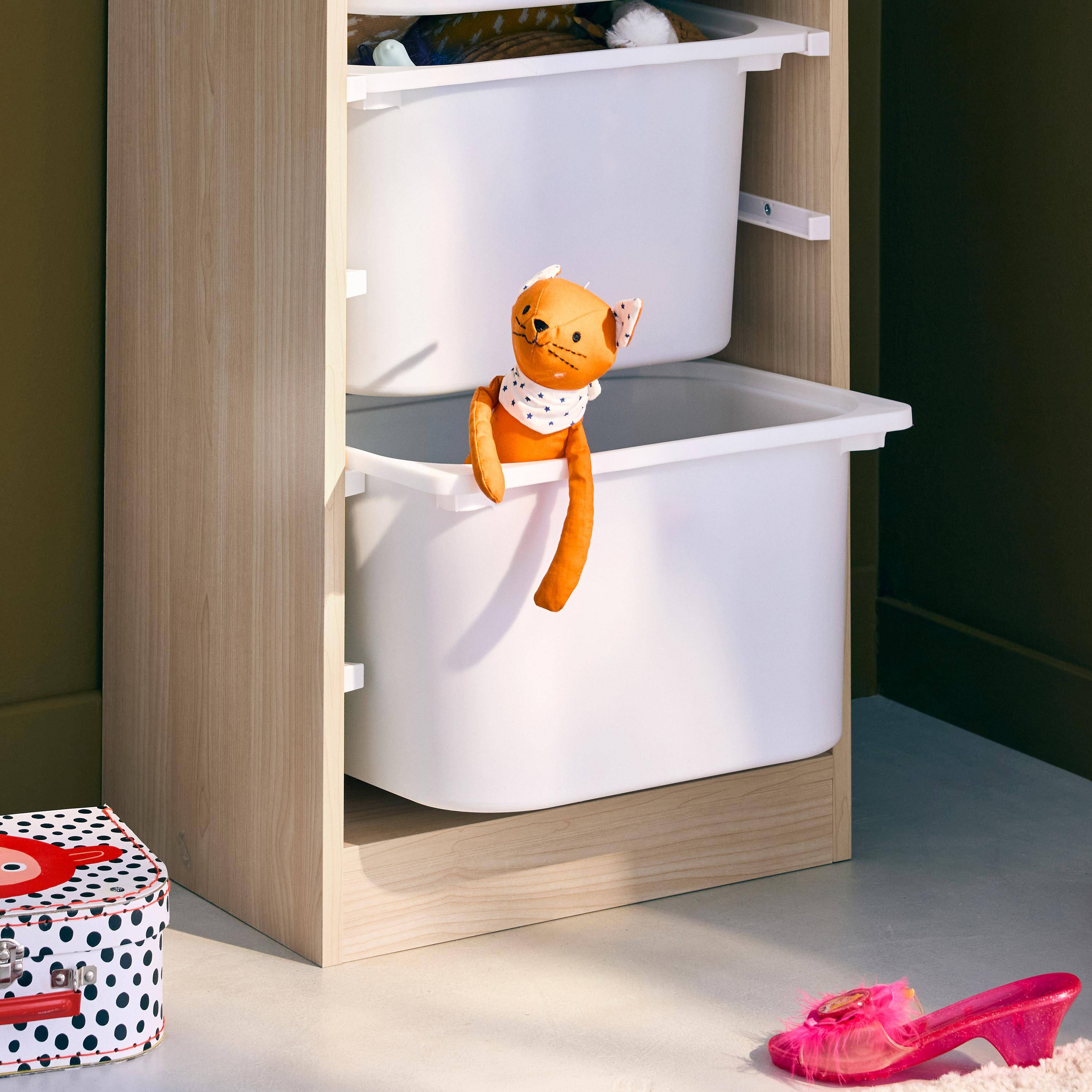 Sora - Mueble para niños con 4 cubos de almacenaje