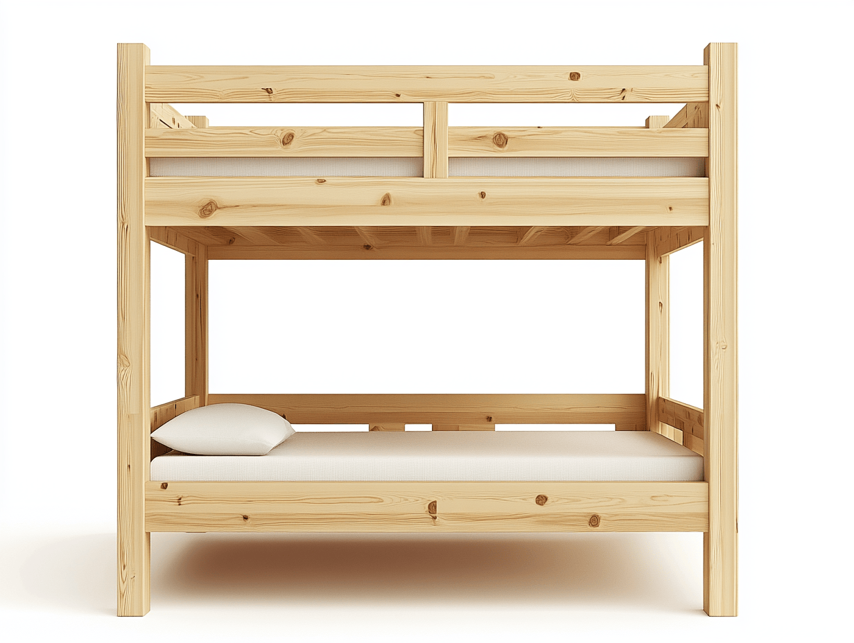 Cama literas de madera de pino para habitaciones infantiles