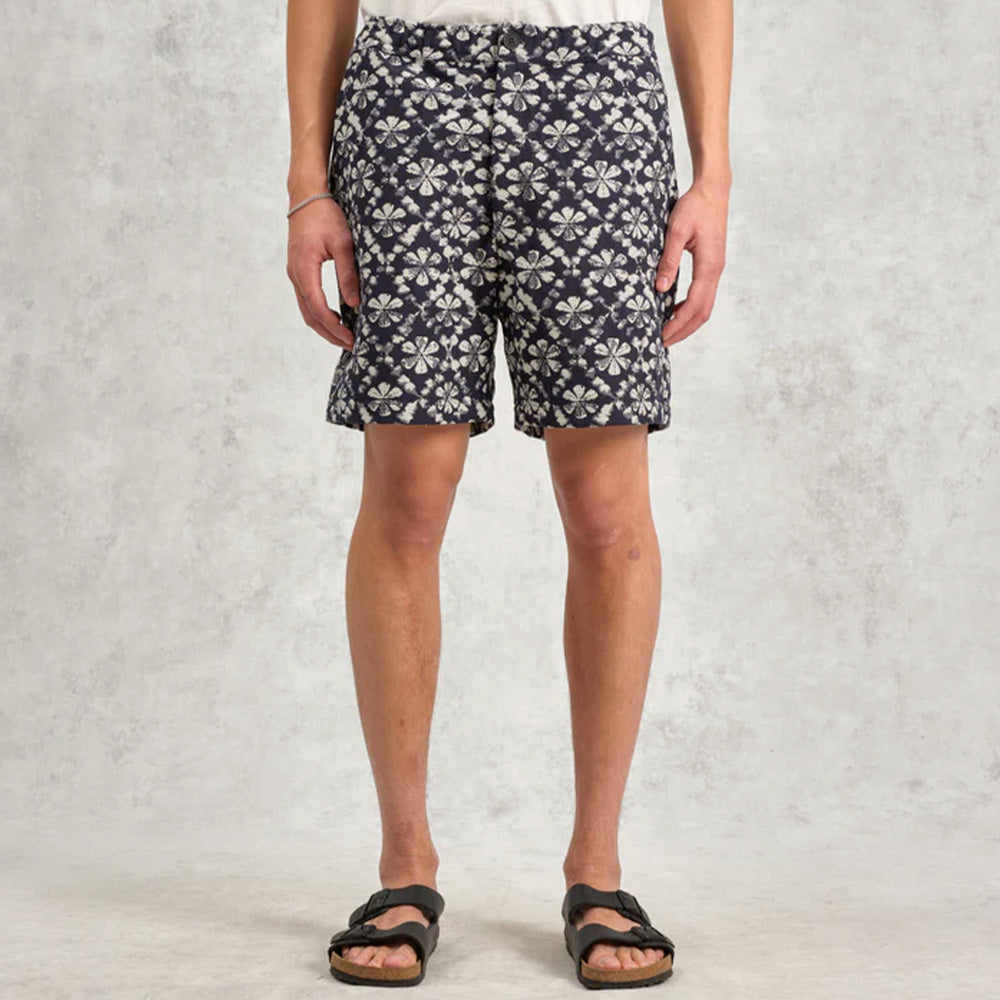 Wax London -  Short Kurt - Marine & Ecru