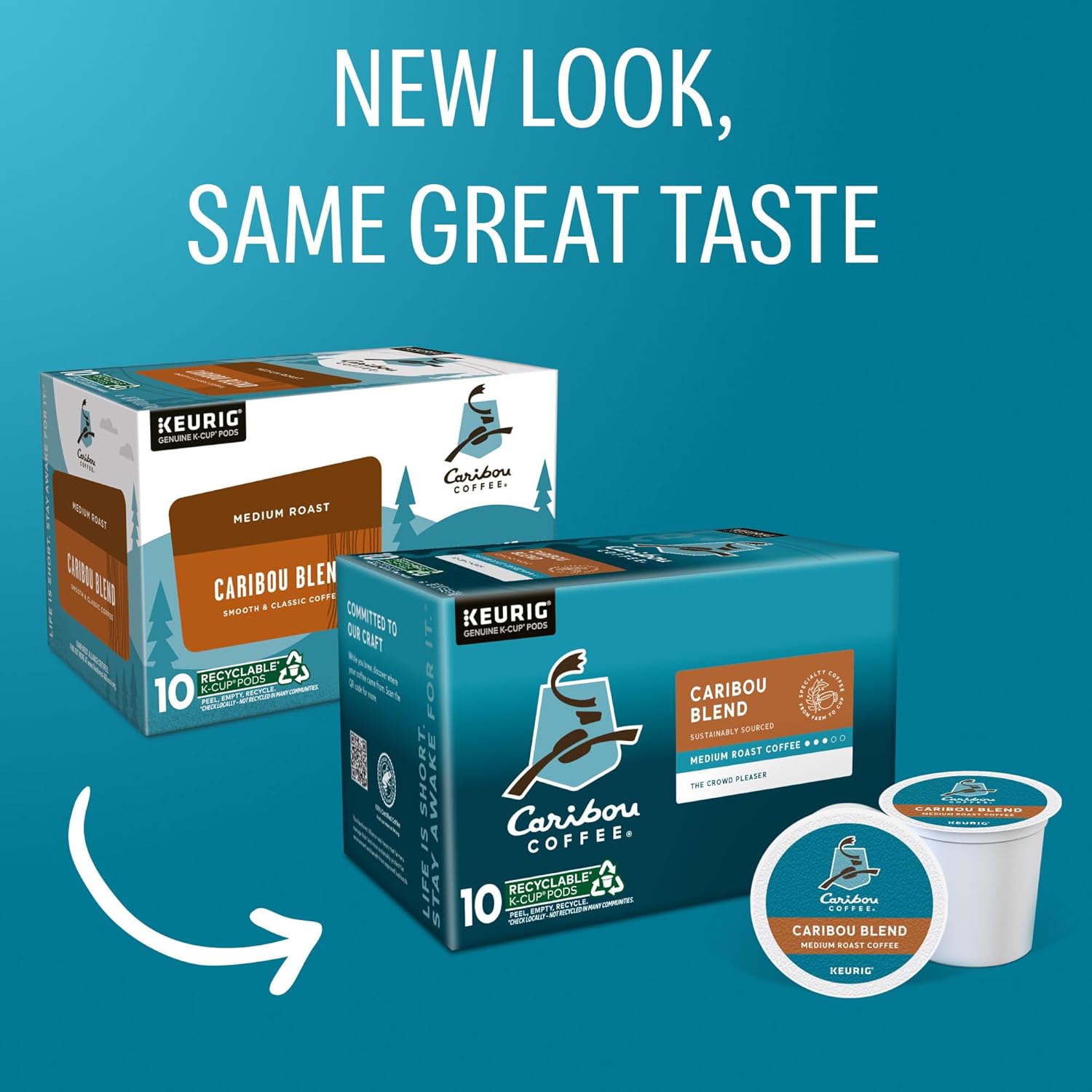 Caribou Coffee Caribou Blend Keurig Single-Serve K-Cup Pod. Medium Roast Coffee. 60 Count (6 Packs of 10)