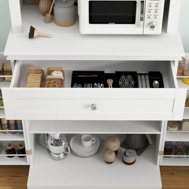 Spacious Kitchen Cabinet with Microwave Space - 30W x 69.3H