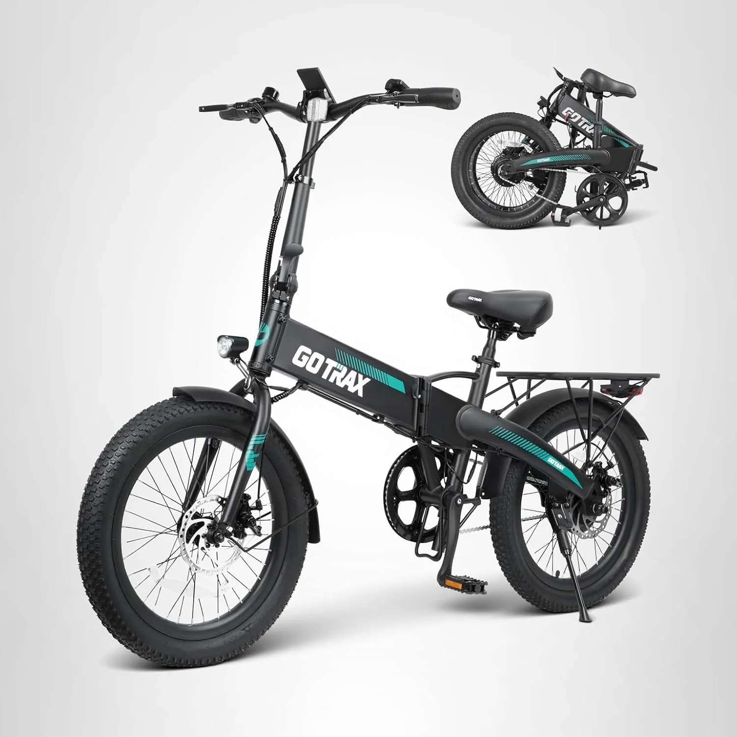 Gotrax 20" Folding Electric Bike with 40 Miles by 48V Battery 20Mph Power by Peak 500W