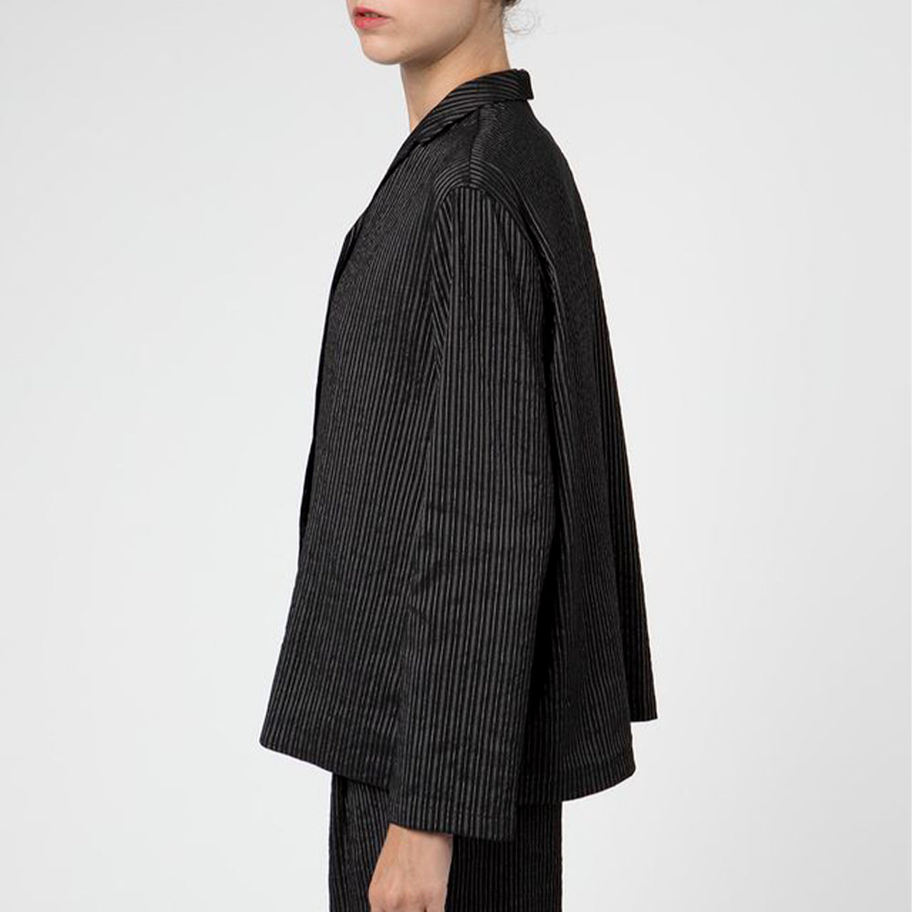Apuntob - Veste Blazer Rayures - Noir
