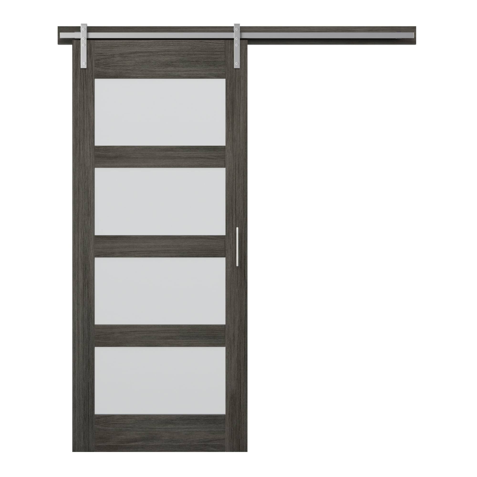 Twin Star Home 36 Sliding Barn Door, Gray(Gray)