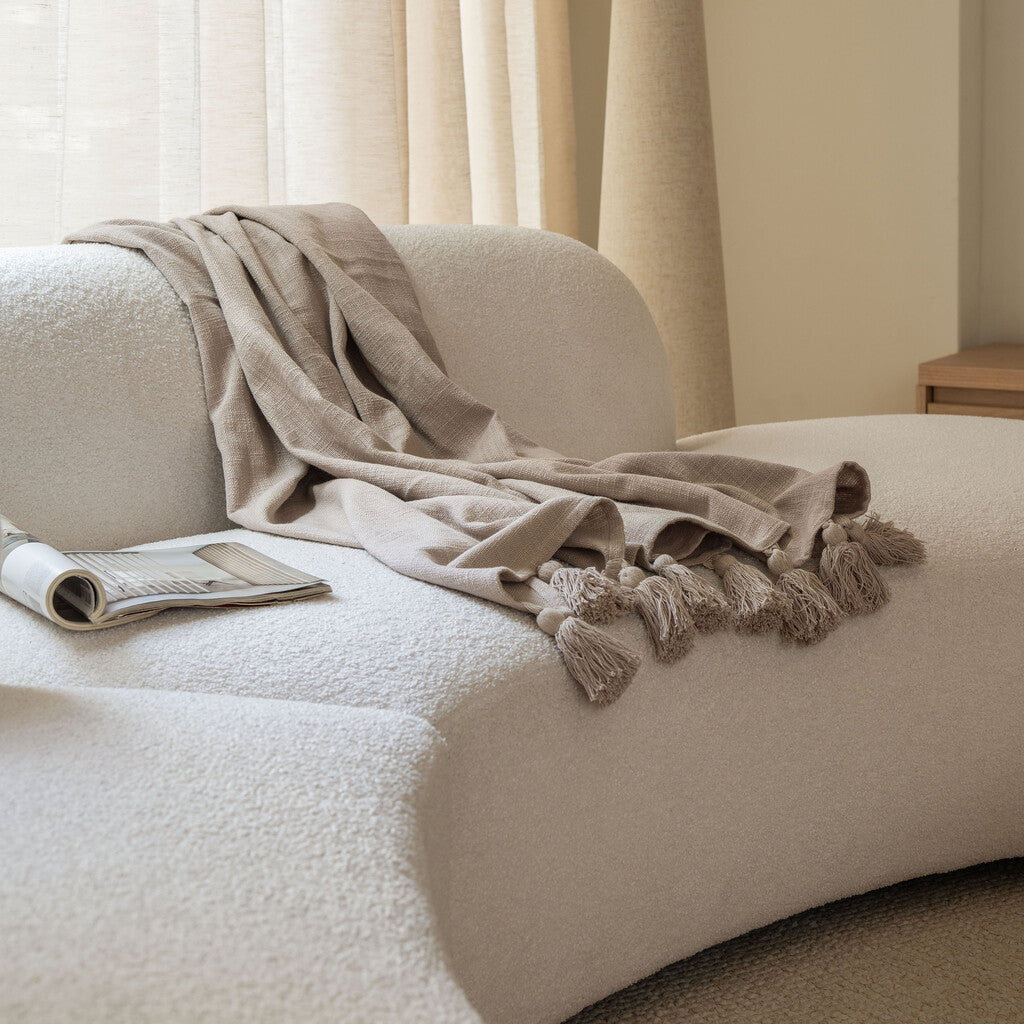 Walra - Plaid Funny Frays - 130x170 - Naturel