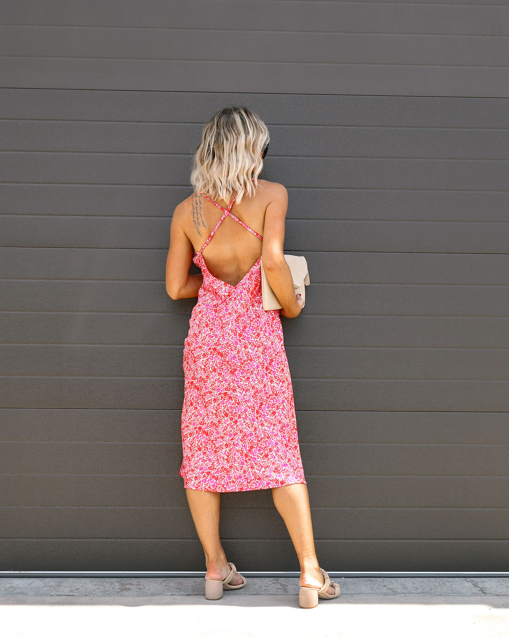 Ruby Floral Satin Slip Midi Dress - Se7enfashion
