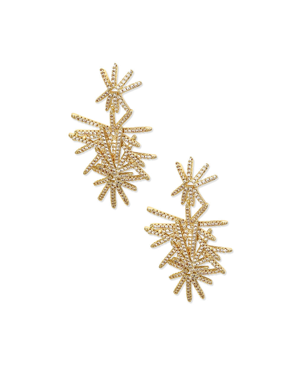 Sparks Fly Drop Earrings - Gold - Se7enfashion