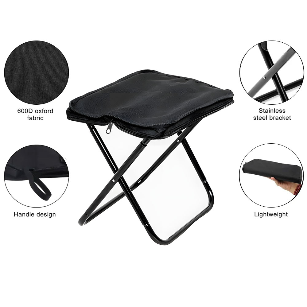 Goodwin Steel Modern Foldable Garden Chair with Oxford Fabric Portable Outdoor Design Carry Bag Included