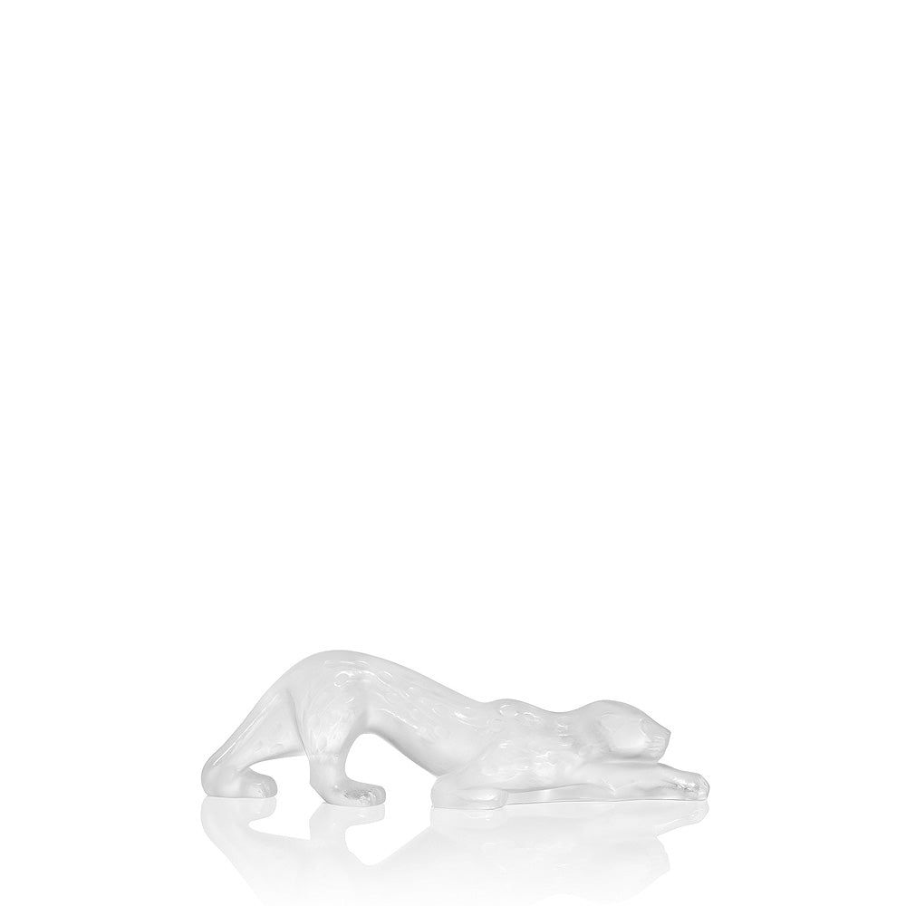 SCULPTURE PANTHÈRE ZEILA PETIT MODÈLE - CRISTAL INCOLORE