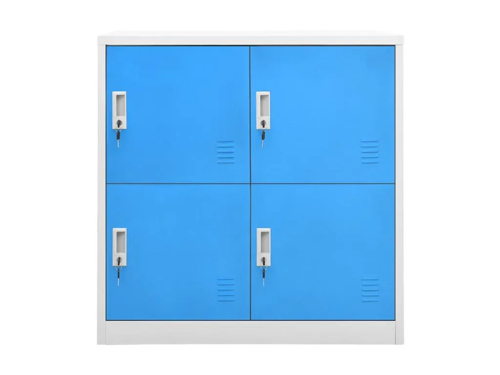 Armarios taquilla 5 uds acero gris claro y azul 90x45x92,5 cm dur2403805