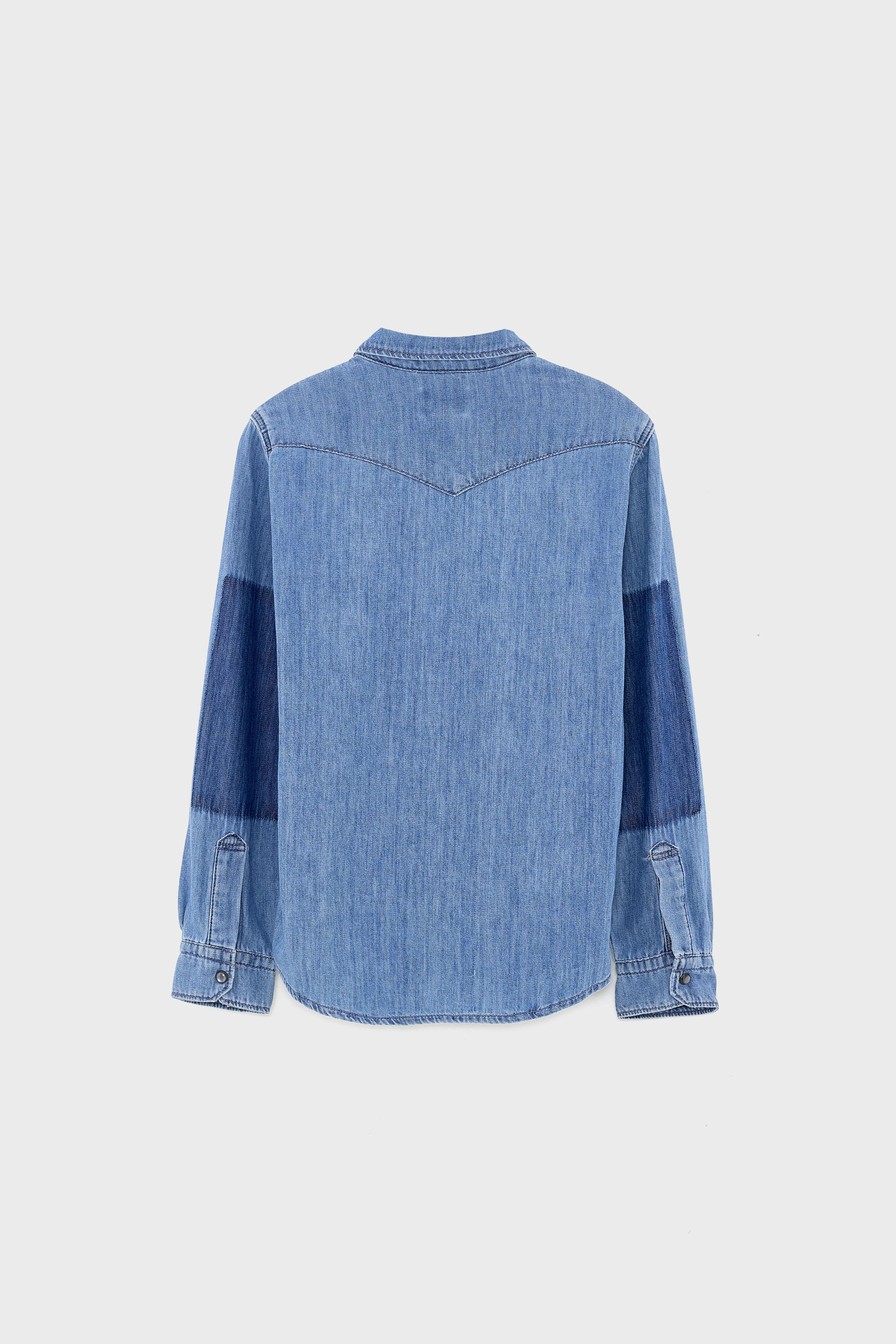 Bellerose Peio blue denim shirt (242 / B / BLEACH)